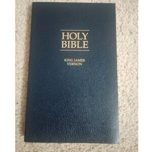 The Holy Bible King James Version KJV Navy Blue